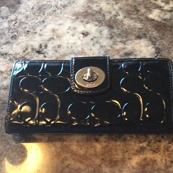 Black Coach Wallet - Picture 1 of 7